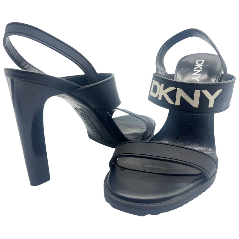 Y2K Vintage DKNY Logo Strap High Heels
